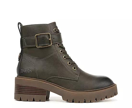 Blowfish Malibu Jagger Women's Boots, Size: 6.5, Green Faux Leather Product Image