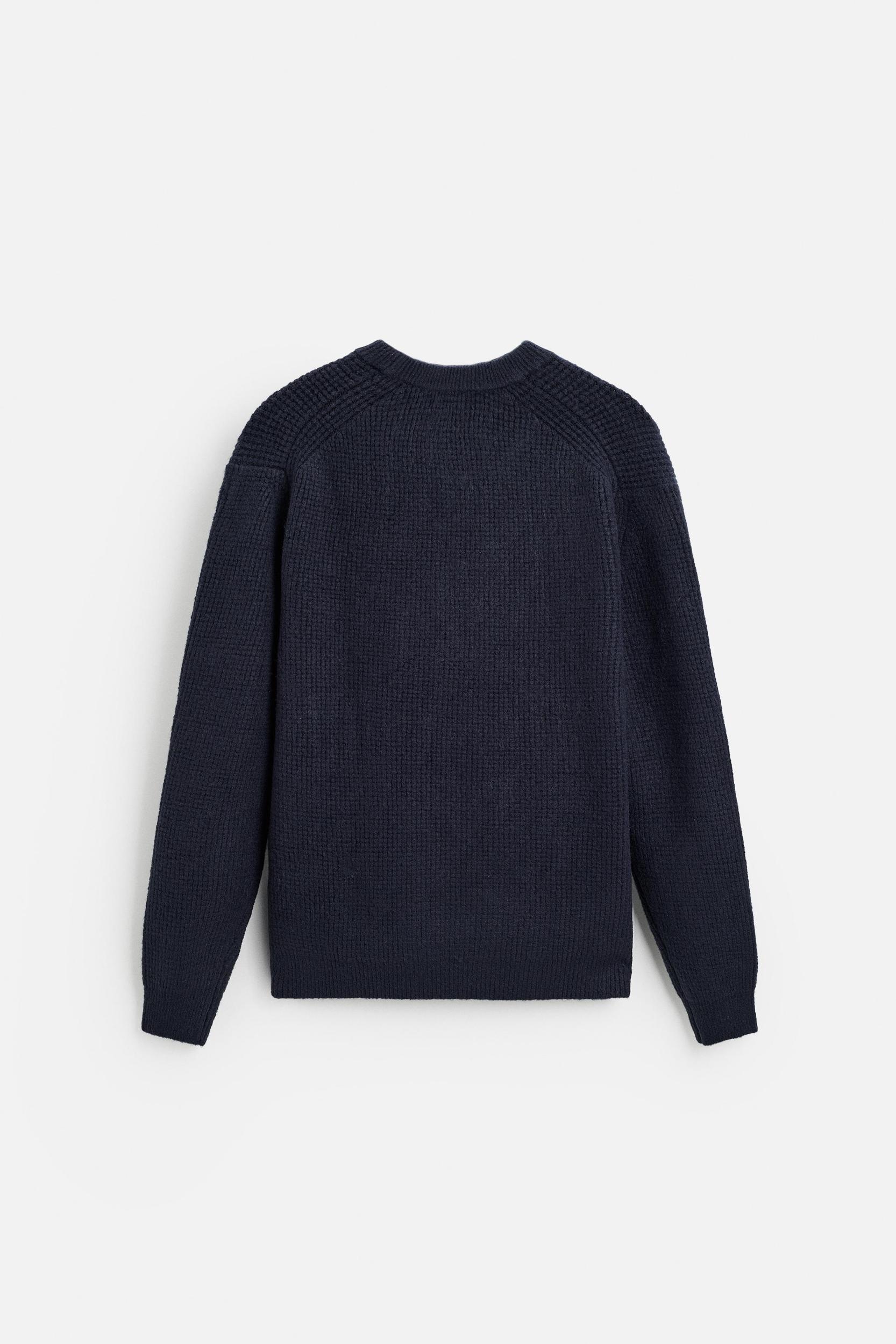 TEXTURED CHECK SWEATER Product Image