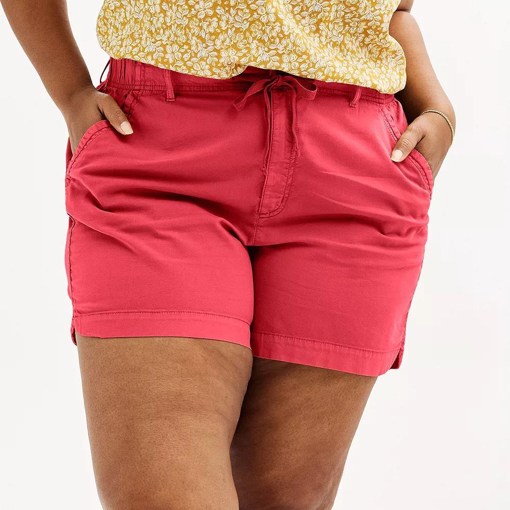 Plus Size Sonoma Goods For Life® Utility Shorts, Women's, Size: 4XL, Manolo Green Product Image