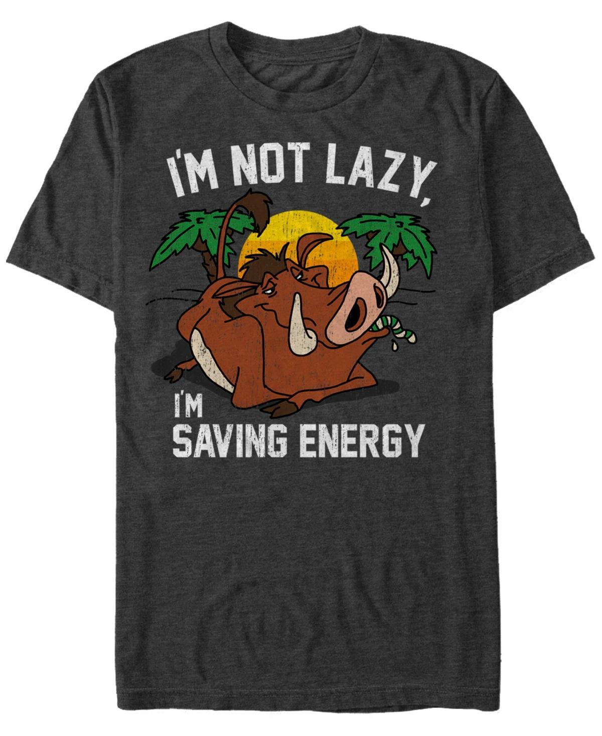 Men's Disney's The Lion King Pumba I'm Not Lazy Tee, Size: XXL, Grey Heather Product Image