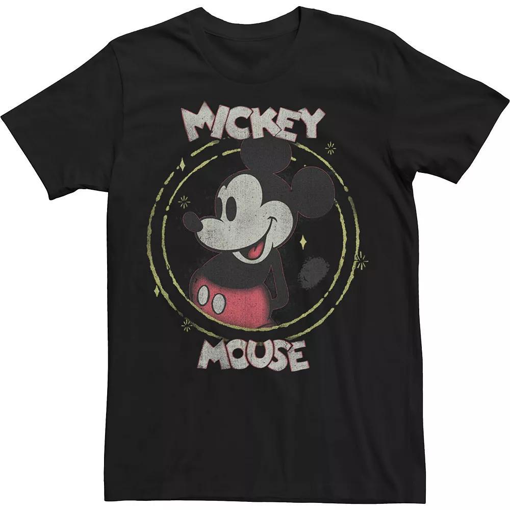Disney's Mickey And Friends Men's Spotty Mickey Mouse Portrait Tee, Size: 3XL, Black Product Image