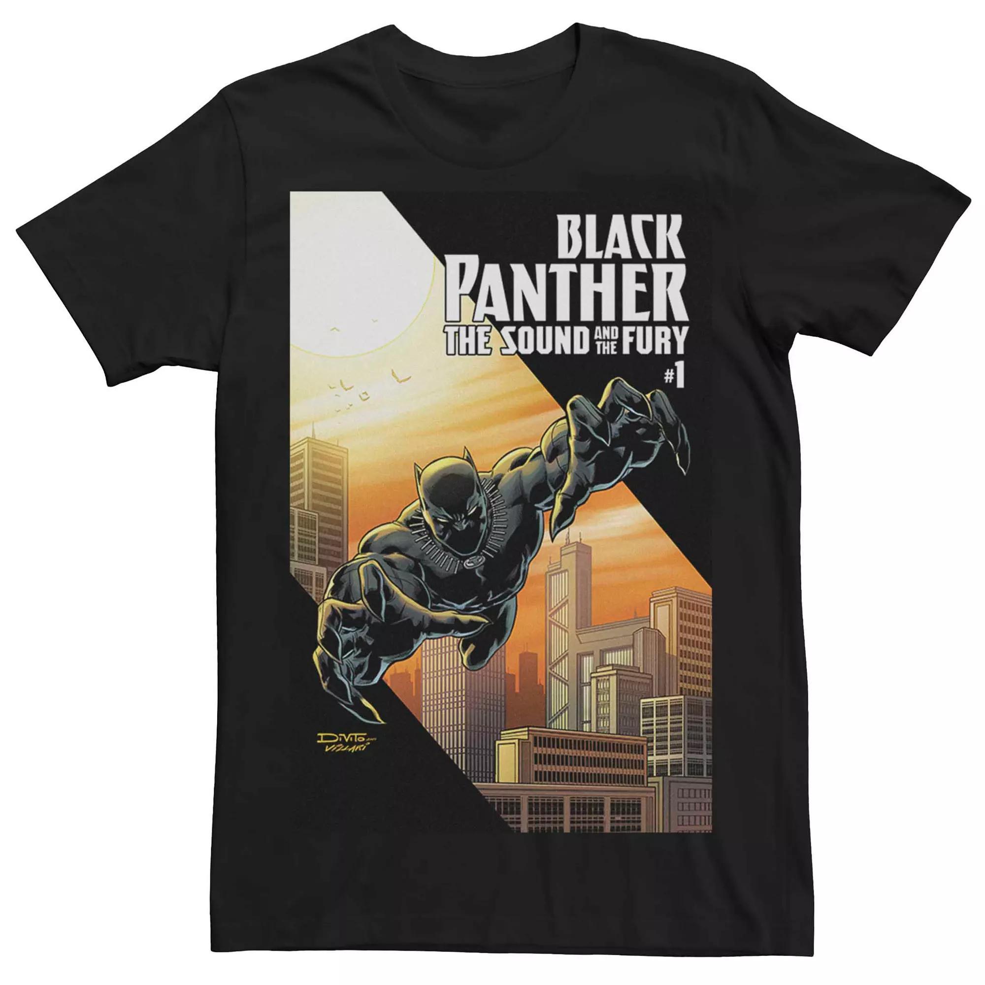 Men's Marvel Black Panther Sound Fury #1 Comic Cover Tee, Size: XXL Product Image