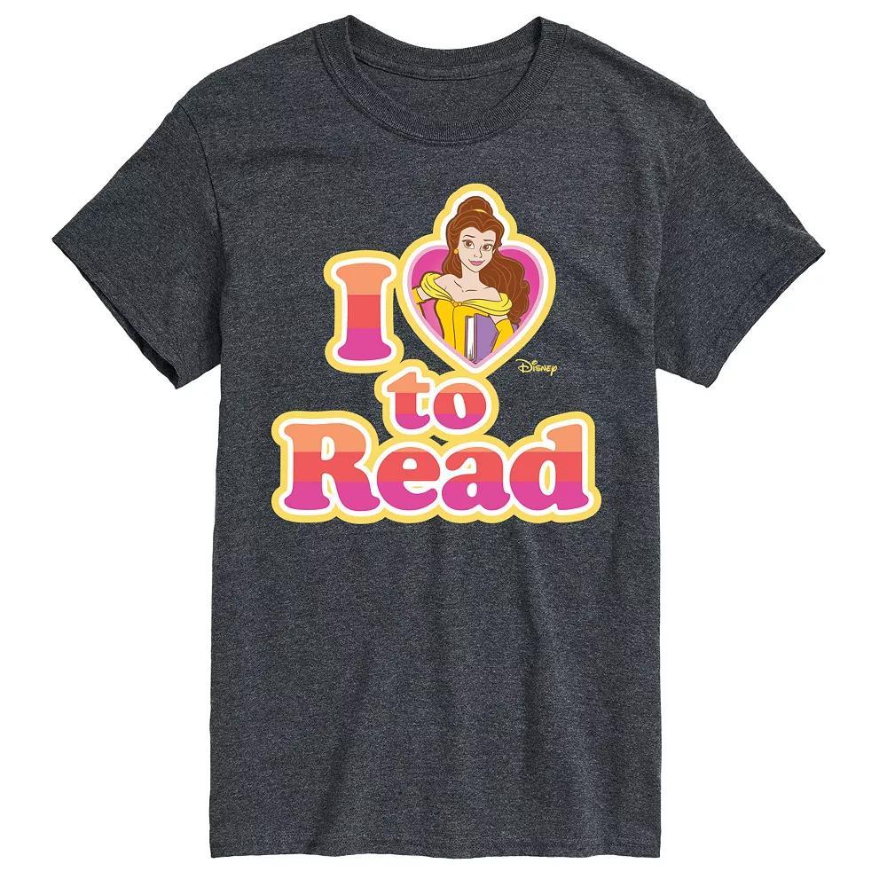 Disney Princess Big & Tall Belle I Love To Read Graphic Tee, Mens Product Image