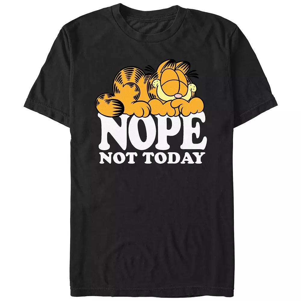 Men's Garfield Nope Not Today Graphic Tee, Size: Medium, Black Product Image