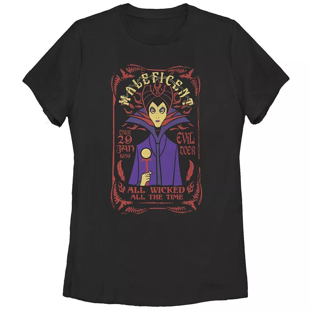 Disney Villains Sleeping Beauty Maleficent All Wicked All The Time Juniors Graphic Tee, Girls Product Image