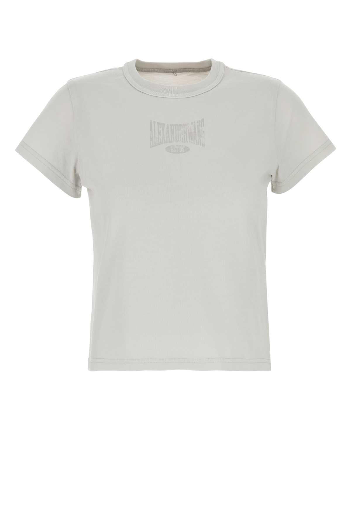 ALEXANDER WANG T Chalk Cotton T-shirt In Dirtywhite Product Image