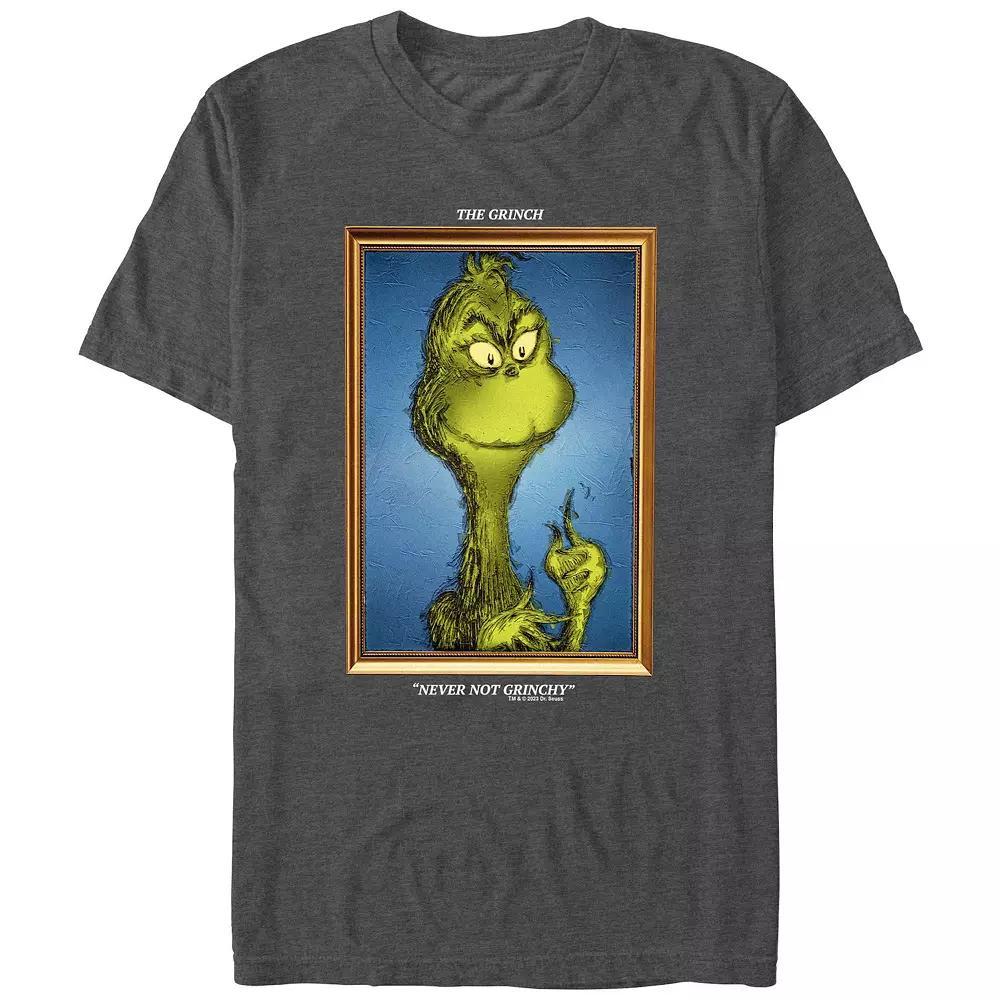 Big & Tall Dr. Seuss Grinch Portrait Never Not Grinchy Graphic Tee, Mens Red Product Image
