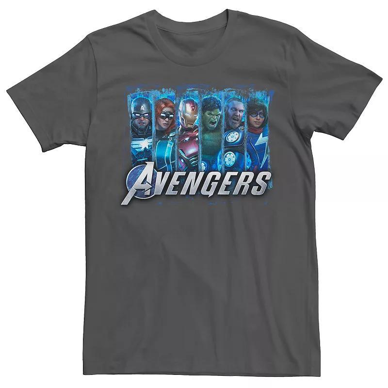 Men's Marvel Avengers Panels Line Up Tee, Size: 3XL, Grey Product Image