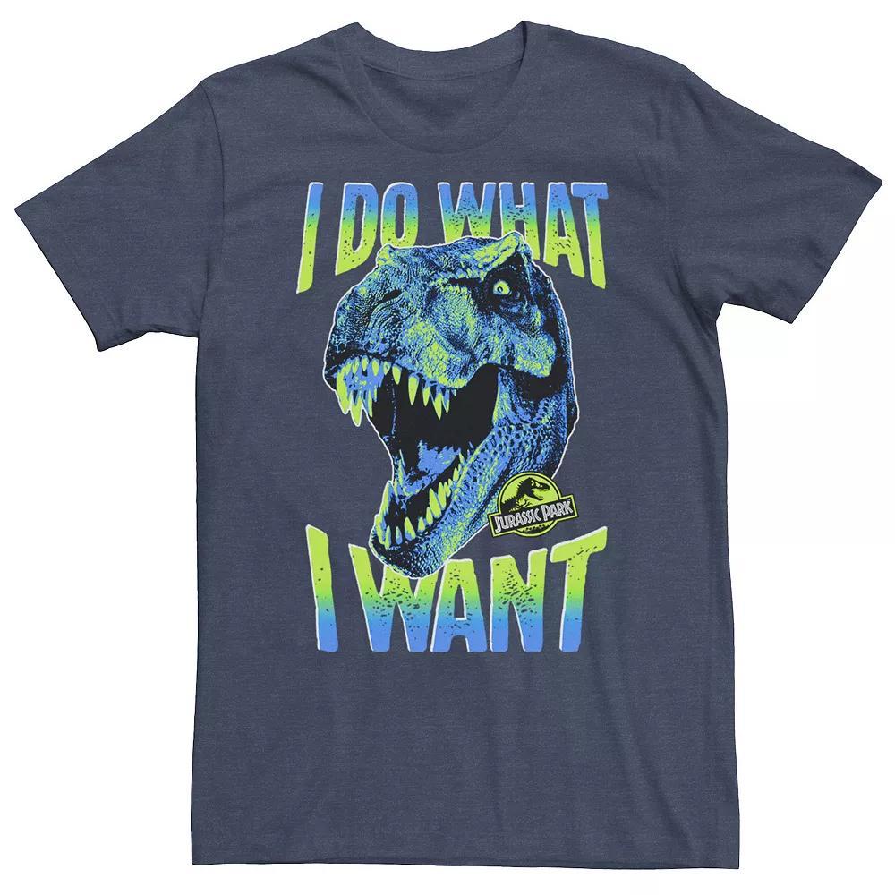 Big & Tall Jurassic Park T-Rex I Do What I Want Tee, Men's, Size: 4XL, Navy Grey Product Image