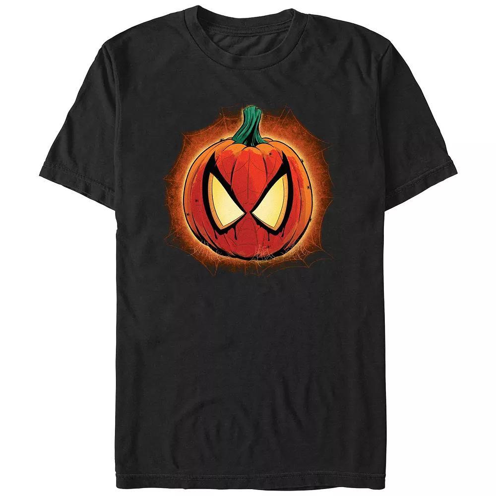 Men's Marvel Spider-Man Jack O Lantern Graphic Tee, Size: Large, Black Product Image