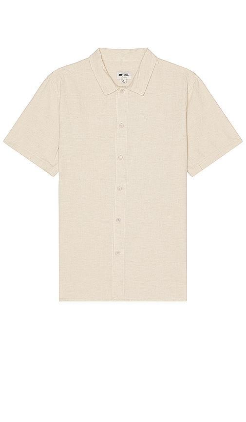 Rhythm Classic Linen Short Sleeve Shirt (Baked Clay) Men's Short Sleeve Button Up Product Image
