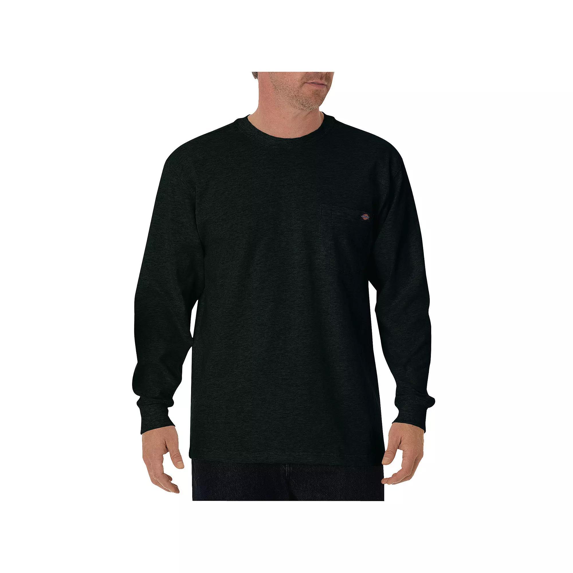 Men's Dickies Heavyweight Crewneck Long Sleeve Tee, Size: XL, Brown Product Image