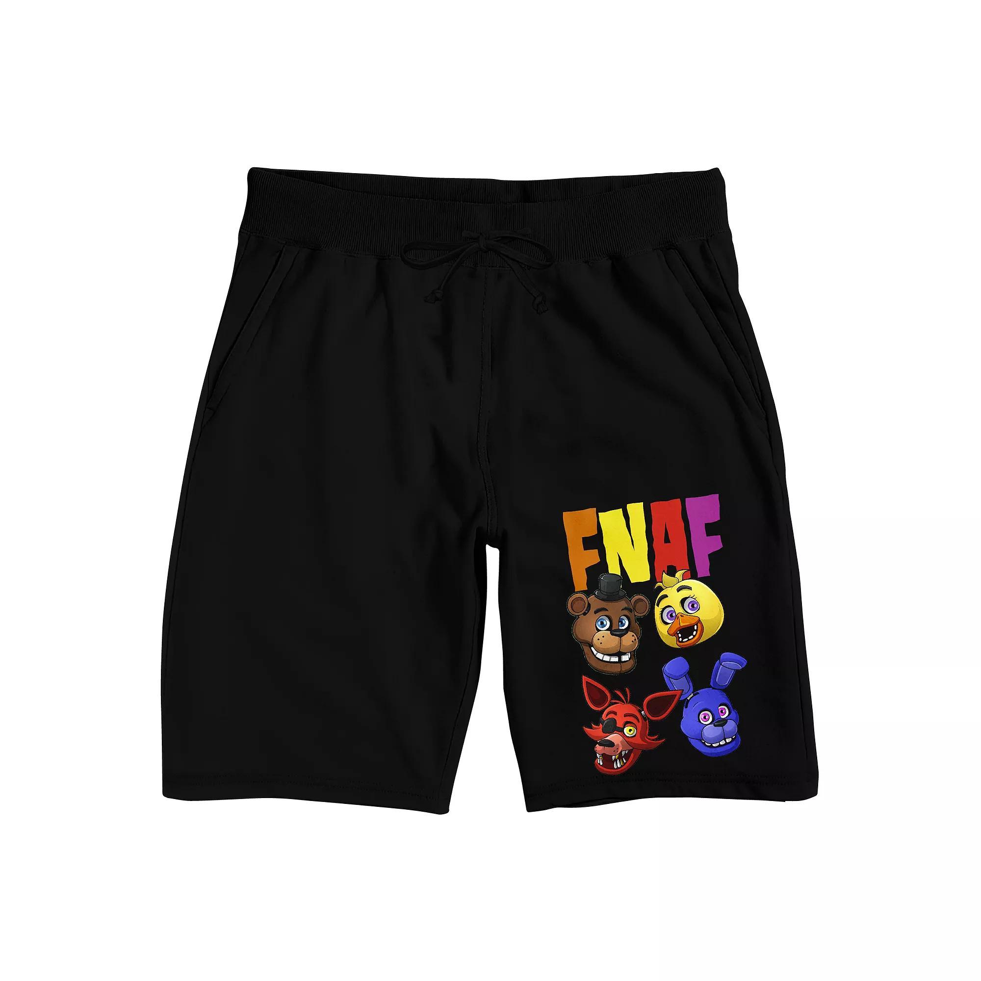 Men's Five Nights At Freddy Pajama Shorts, Size: XXL, Black Product Image