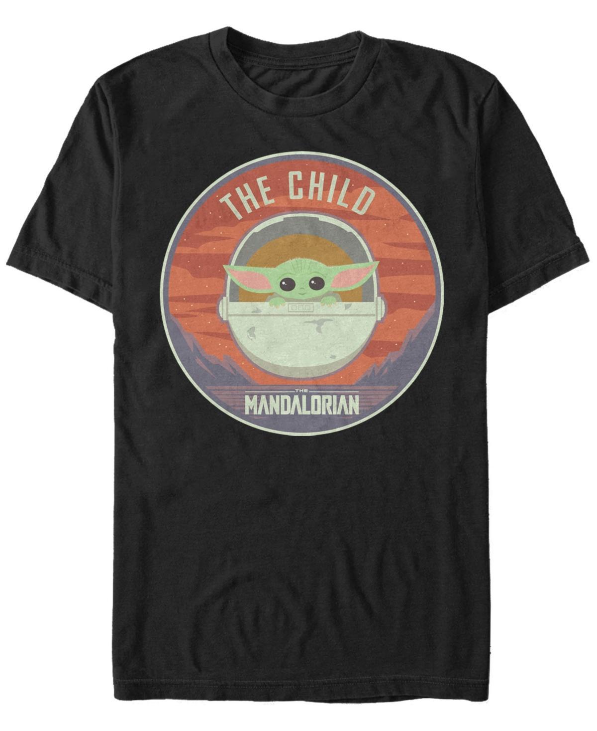 Men's Star Wars The Mandalorian The Child Bassinet Badge Tee, Size: XXL, Black Product Image