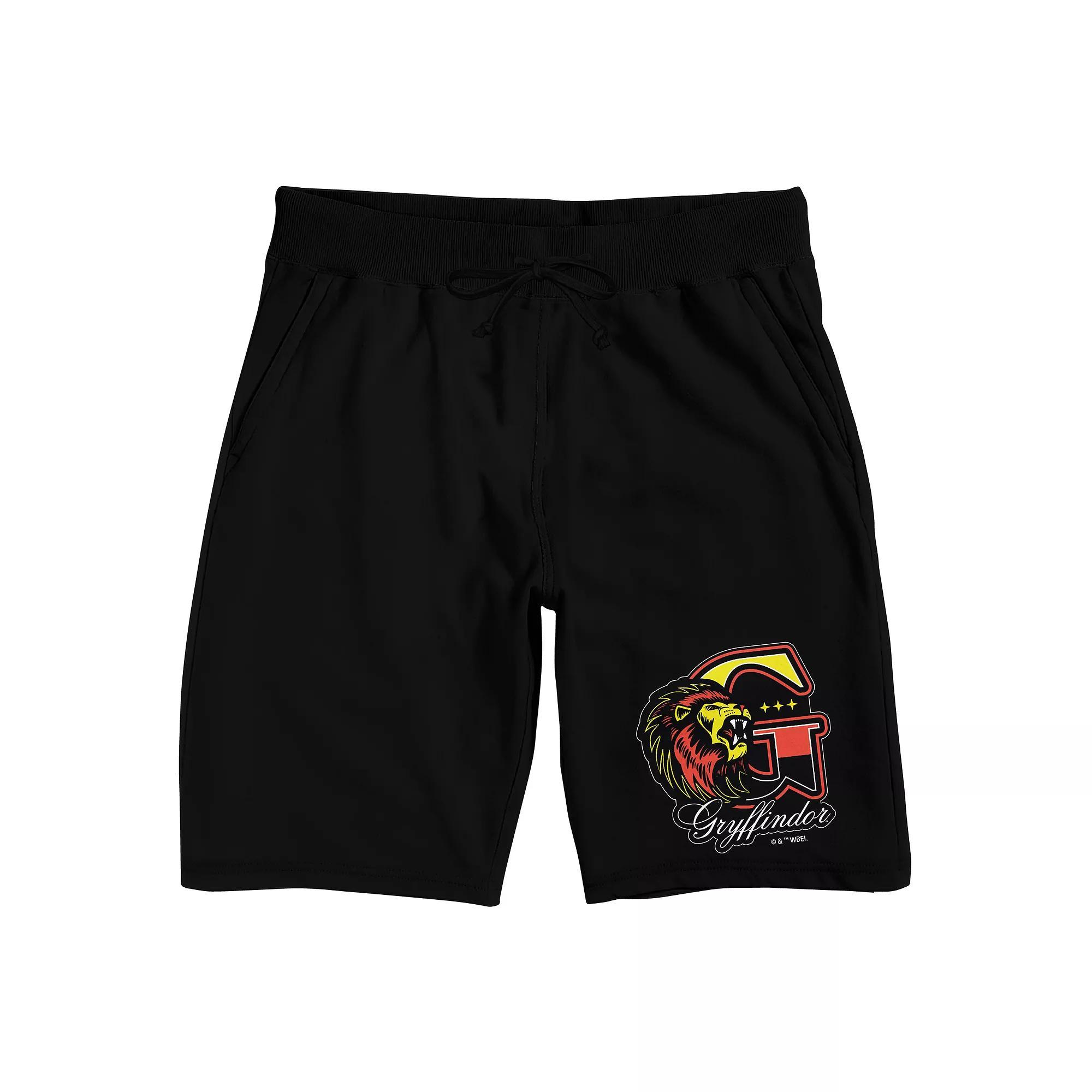 Men's Harry Potter Gryffindor Pajama Shorts, Size: Small, Black Product Image