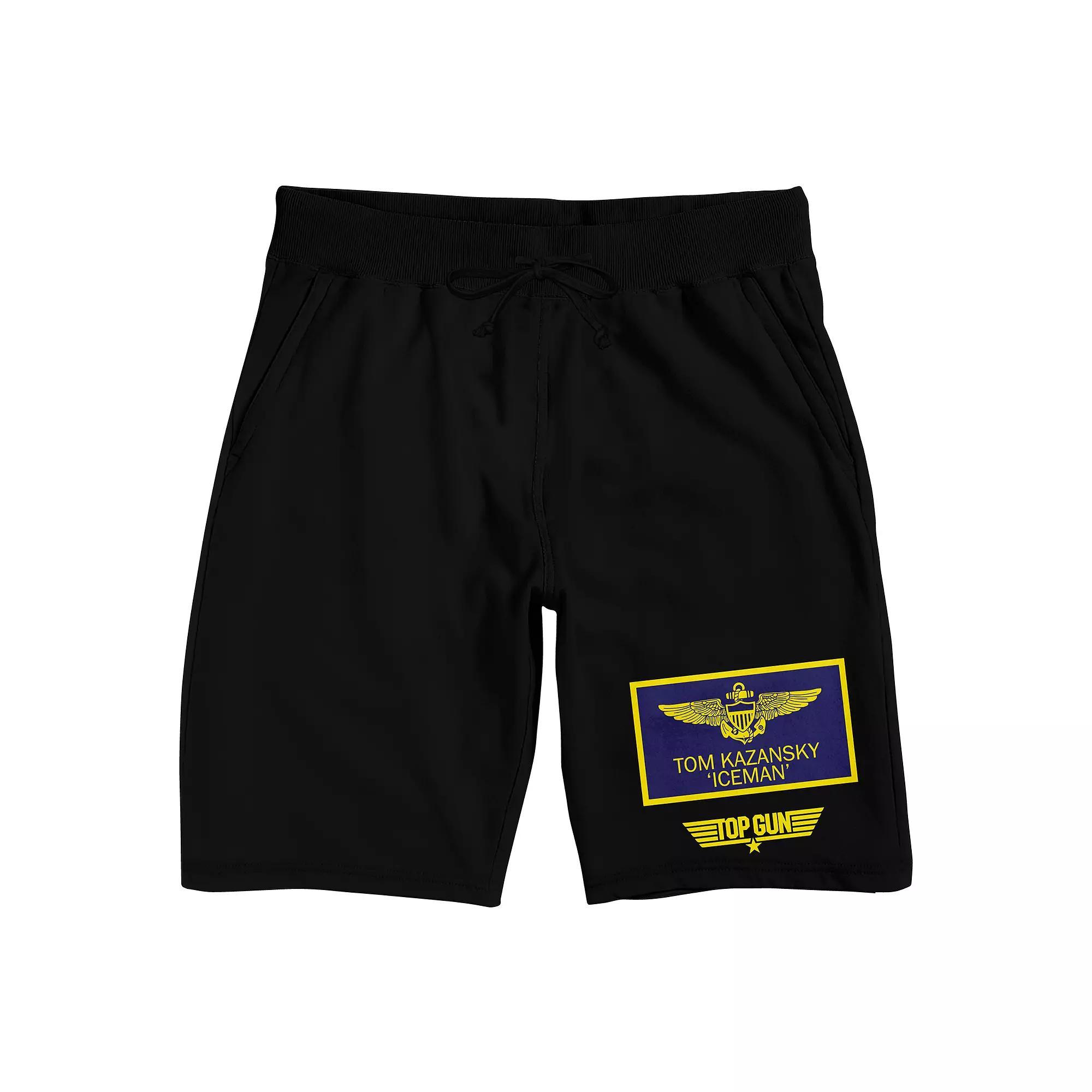 Men's Top Gun Pilot Patch Sleep Shorts, Size: XXL, Black Product Image