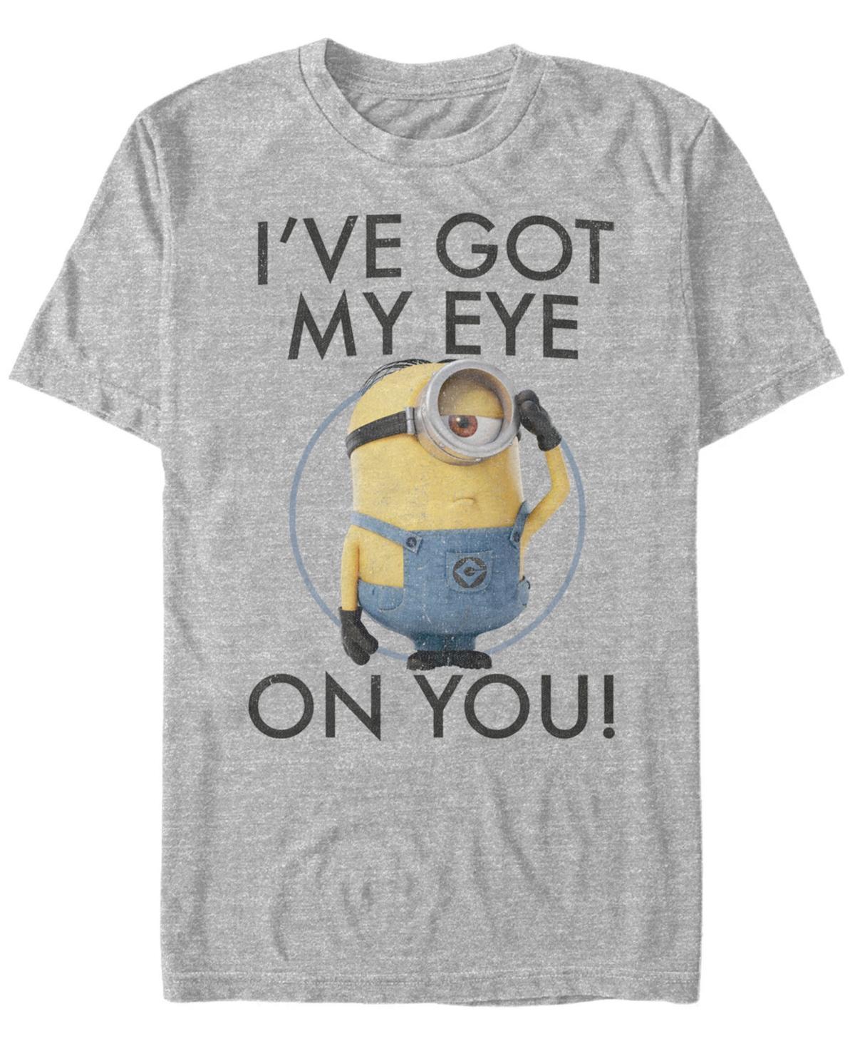 Men's Minions "Got My Eye On You" Tee, Size: Large, Athletic Grey Product Image