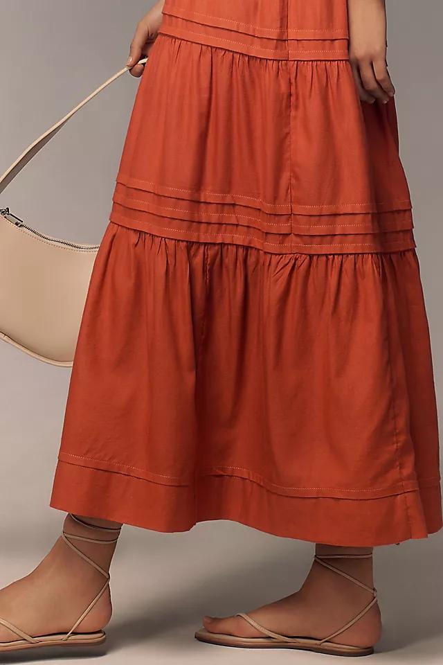 The Somerset Maxi Dress: Linen Ties Edition Product Image