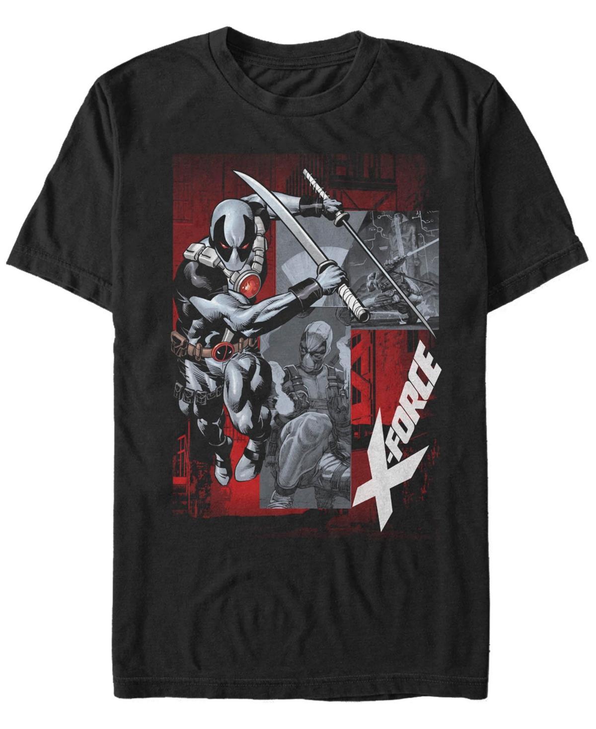 Men's Marvel Deadpool X-Force Action Panels Tee, Size: Medium, Black Product Image