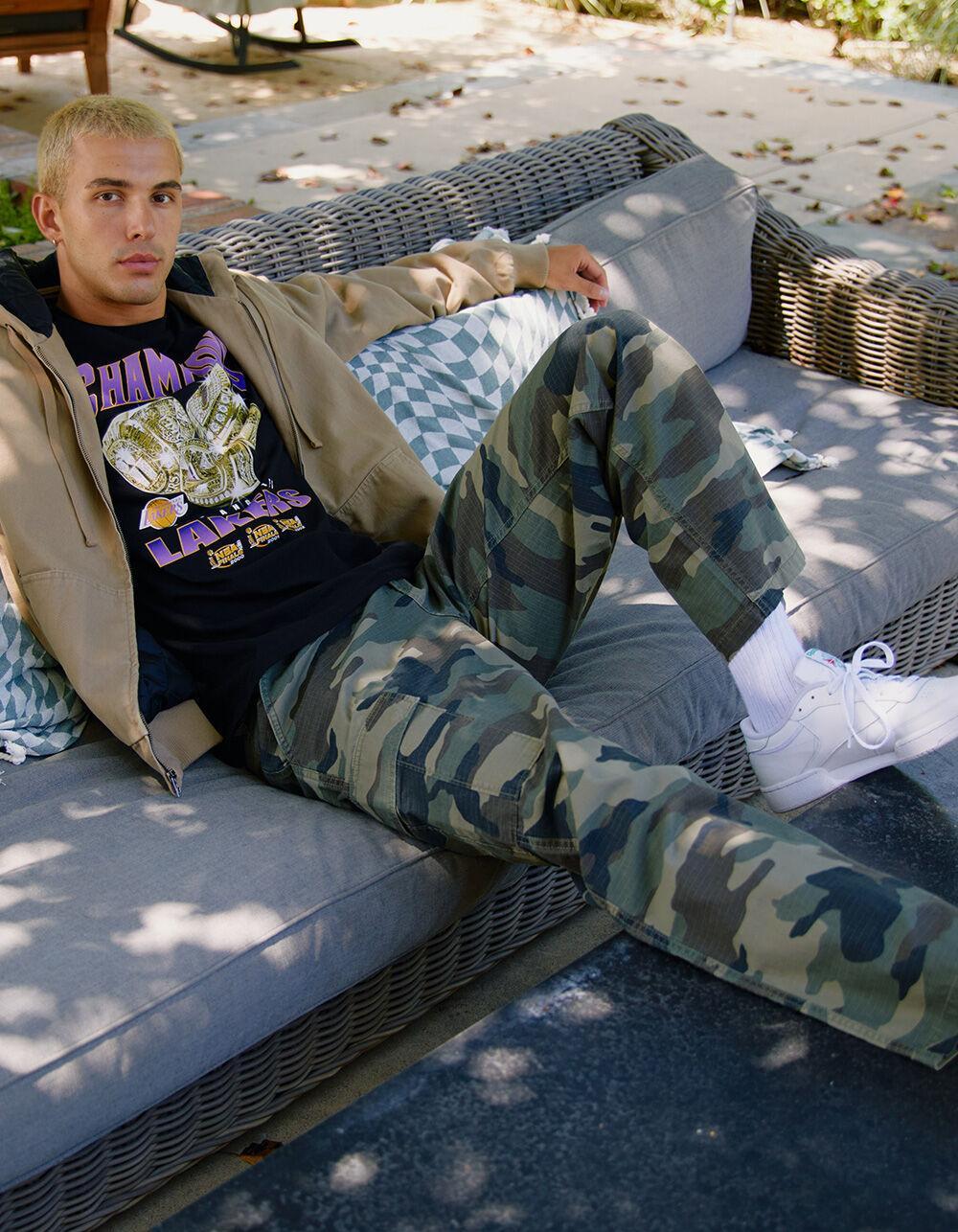RSQ Mens Loose Cargo Ripstop Pants - ACORN Product Image