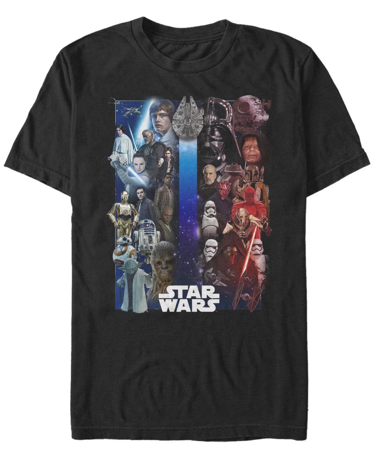 Mens Star Wars Rebellion And Imperial Split Collage Movie Poster Tee Product Image