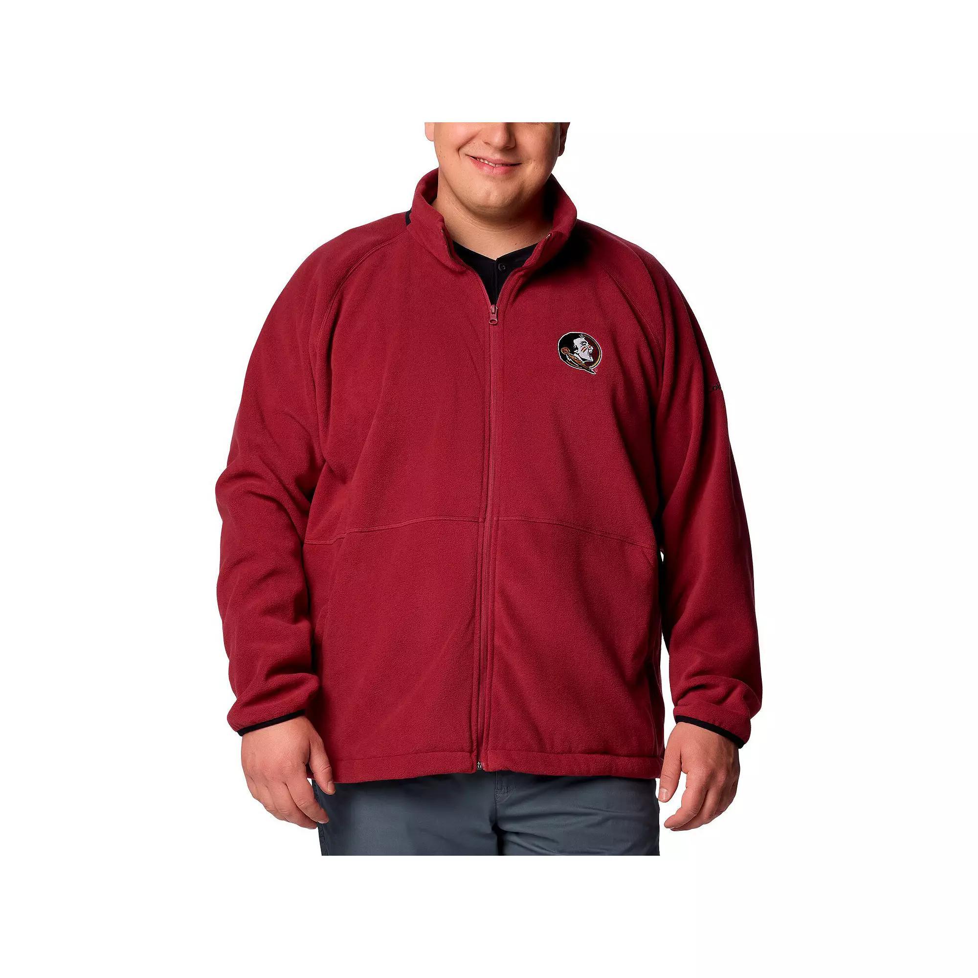 Mens Columbia Garnet Florida State Seminoles Big & Tall Flanker IV Fleece Raglan Full-Zip Jacket Product Image