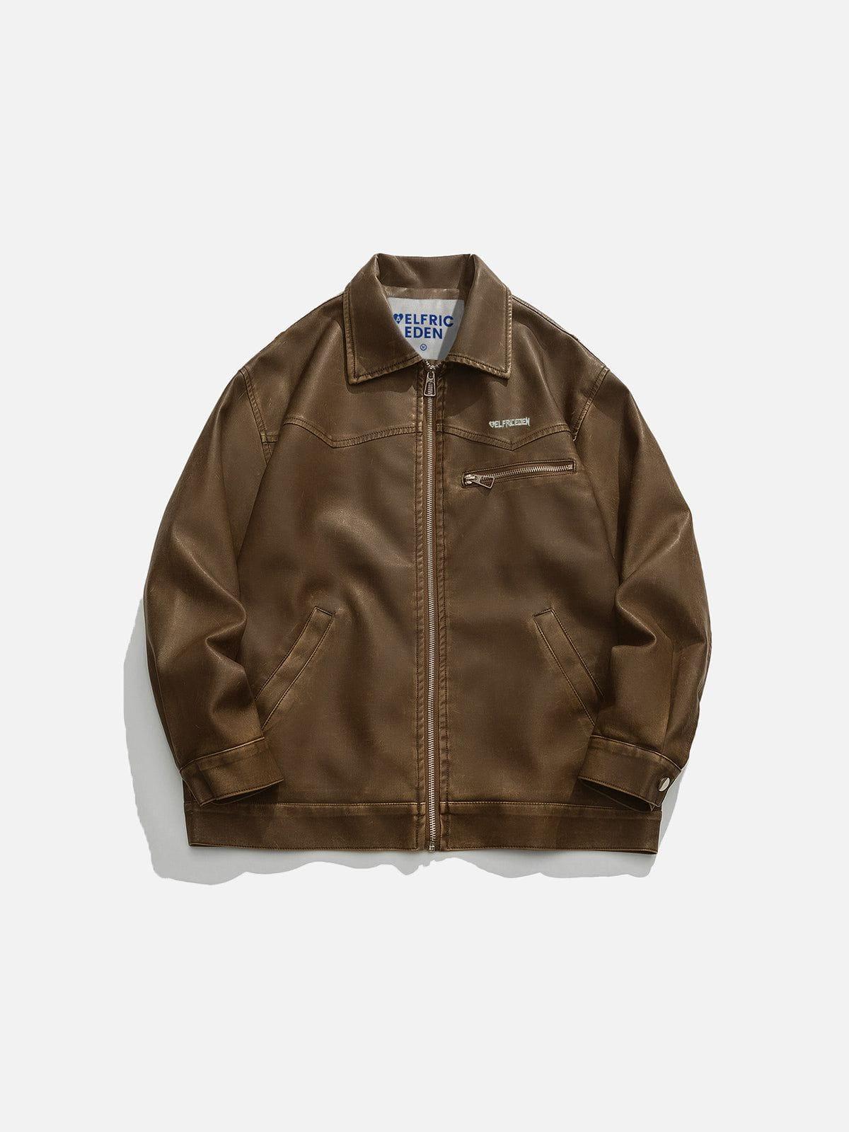 Aelfric Eden Washed Faux Leather Jacket Product Image