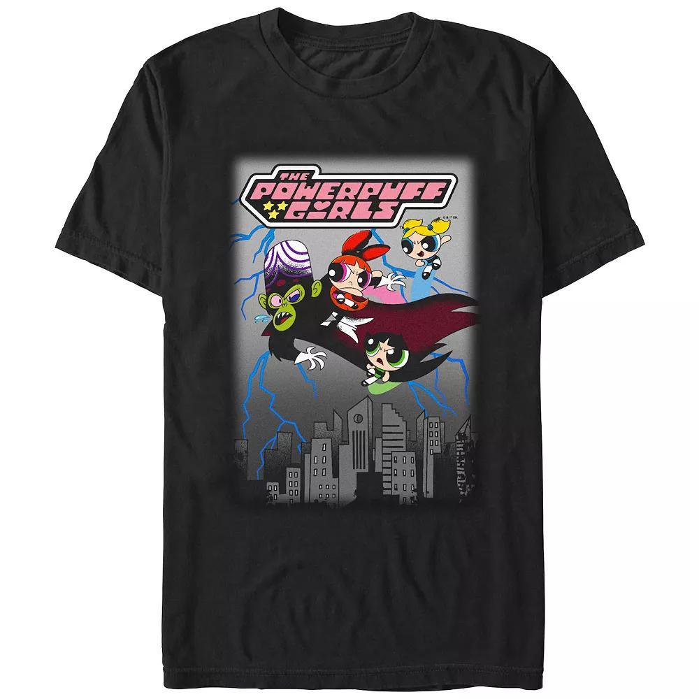 Men's The Powerpuff Girls Defeat Mojo Jojo Graphic Tee, Size: Medium, Black Product Image