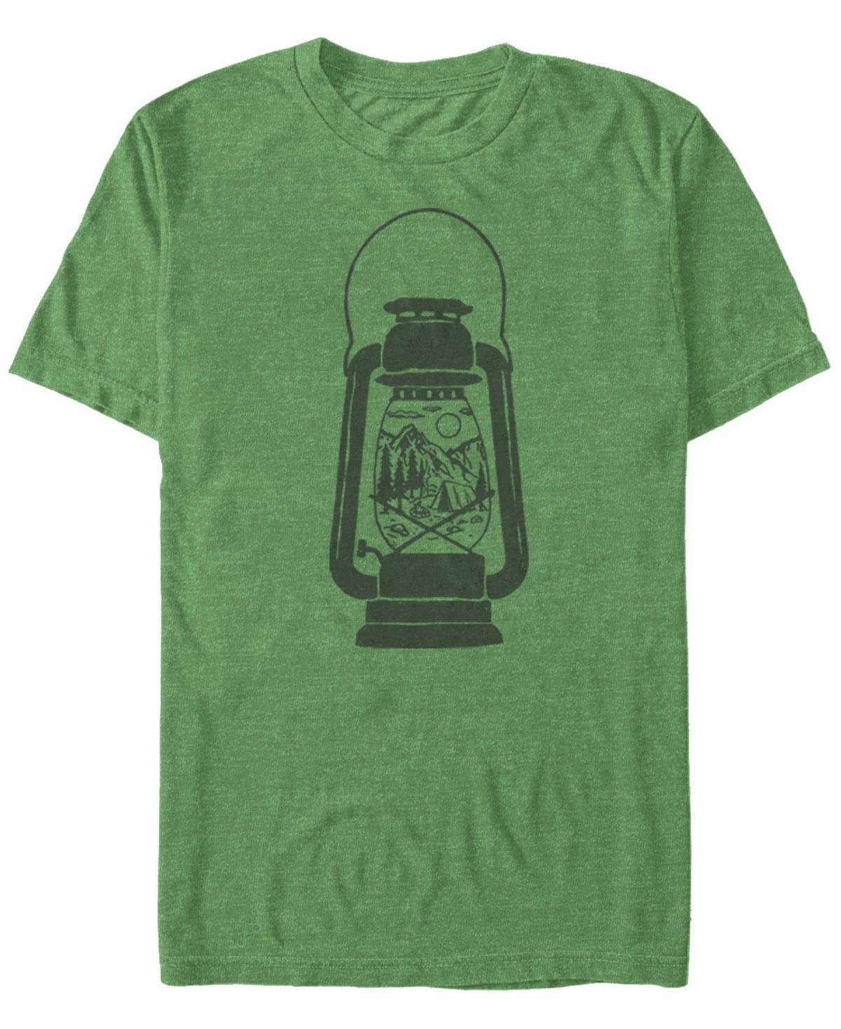 Men's Camping Lantern Great Outdoors Vintage Graphic Tee, Size: Medium, Kelly Grey Product Image