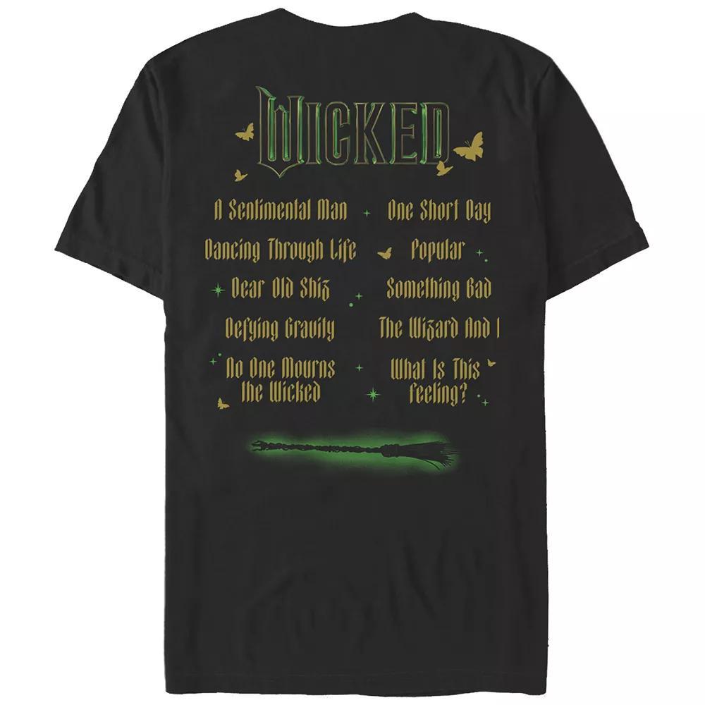 Men's Wicked Logo Title With Soundtrack Graphic Tee, Size: XS, Black Product Image