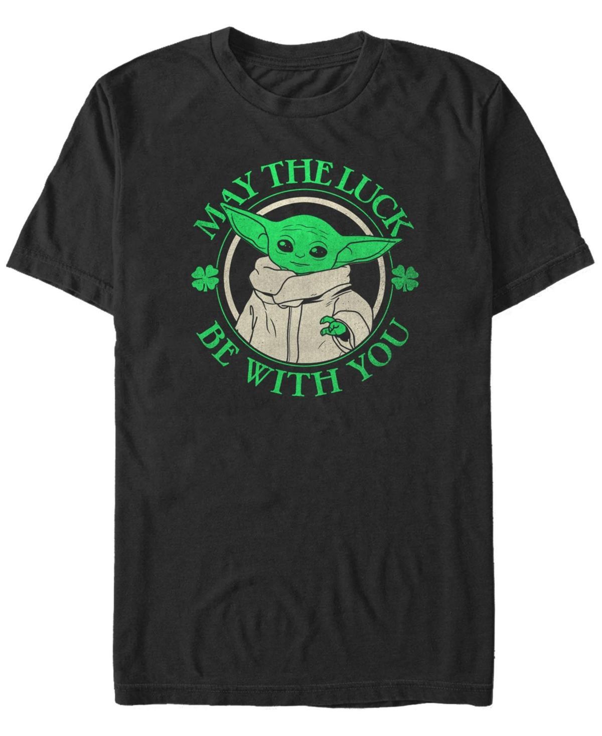 Men's Star Wars The Mandalorian Luck Grogu St. Patrick Day Tee, Size: XXL, Black Product Image