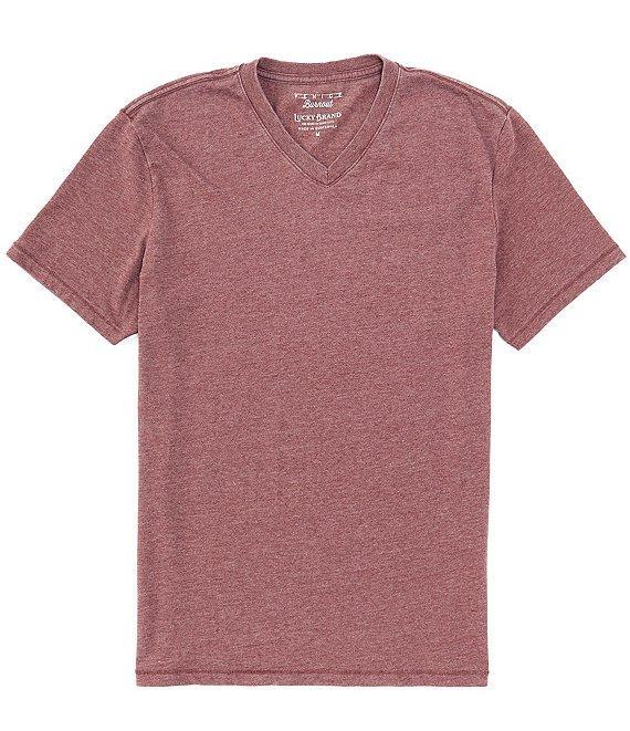 Lucky Brand Short Sleeve Burnout V-Neck T-Shirt Product Image