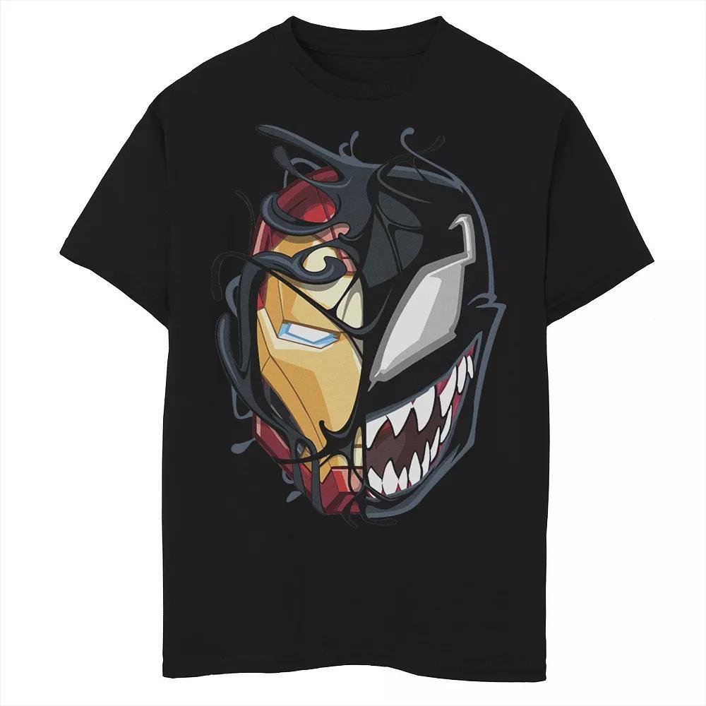 Boys 8-20 Marvel Iron Man Venom Split Face Graphic Tee, Boy's, Size: XL, Black Product Image