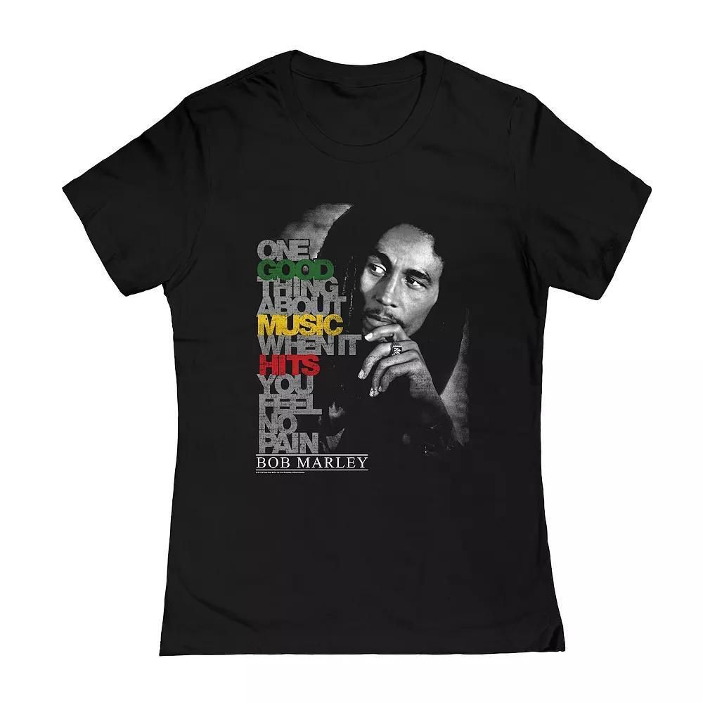 Juniors' Bob Marley Good Music Graphic Tee, Girl's, Size: Small, Black Product Image