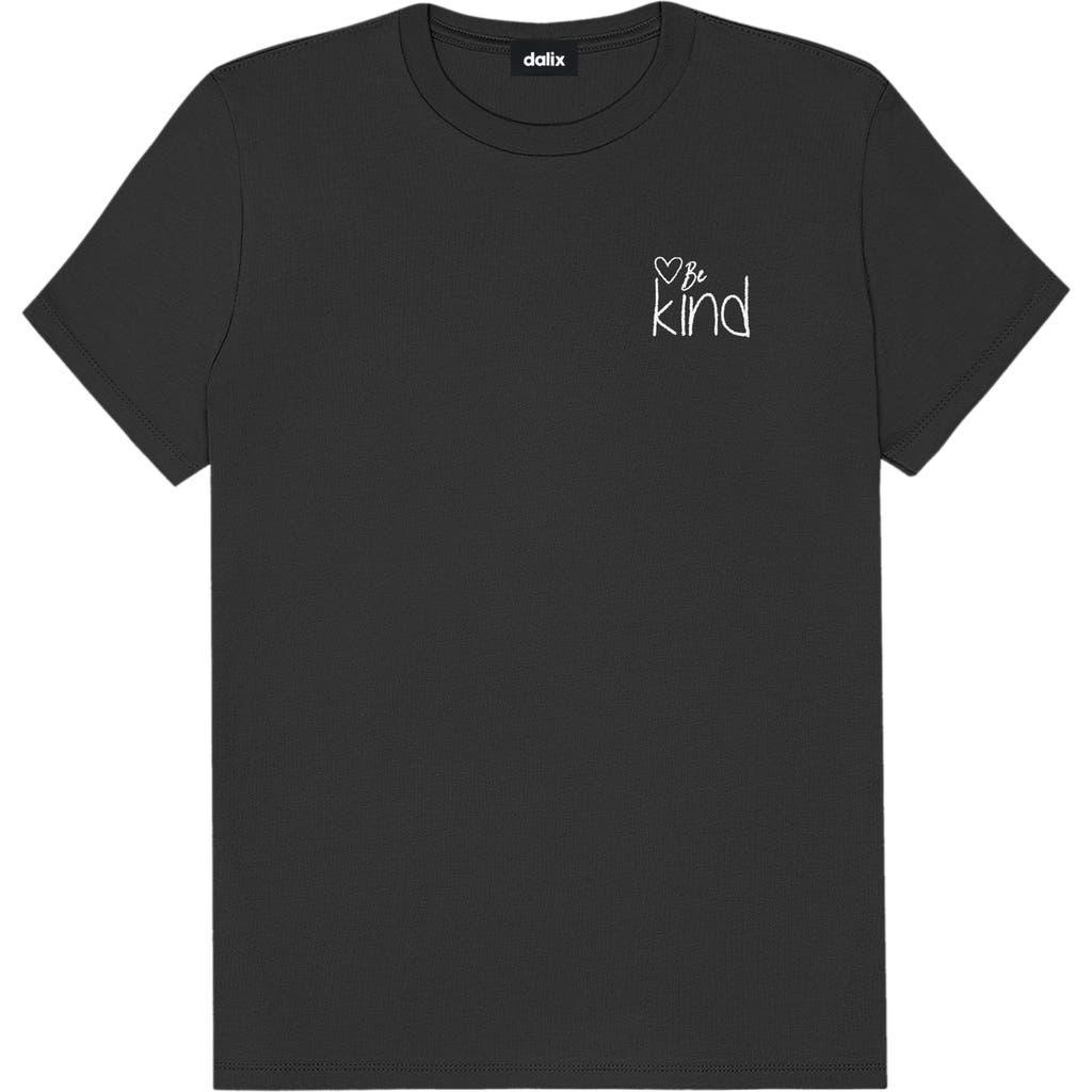 Dalix Be Kind Womens Relaxed Tee in Dark Gray at Nordstrom, Size X-Small Product Image