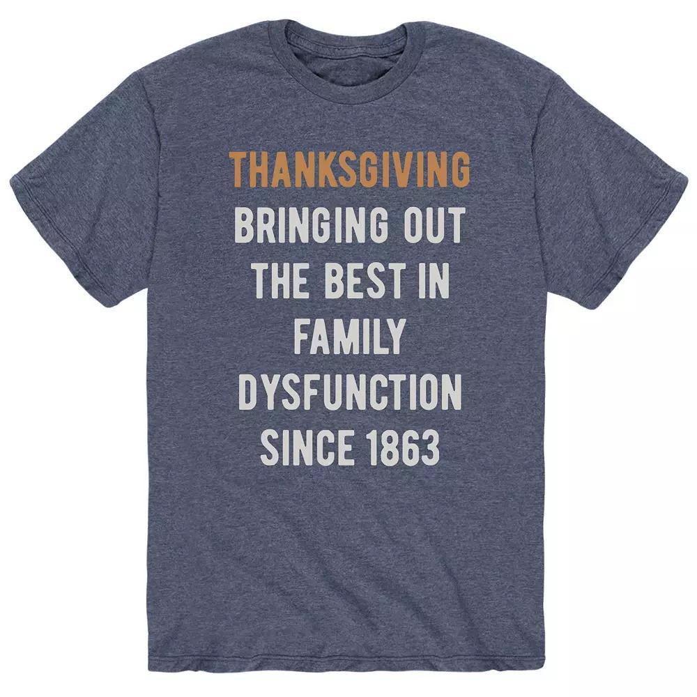 Men's Thanksgiving Dysfunction Tee, Size: Large, Blue Product Image