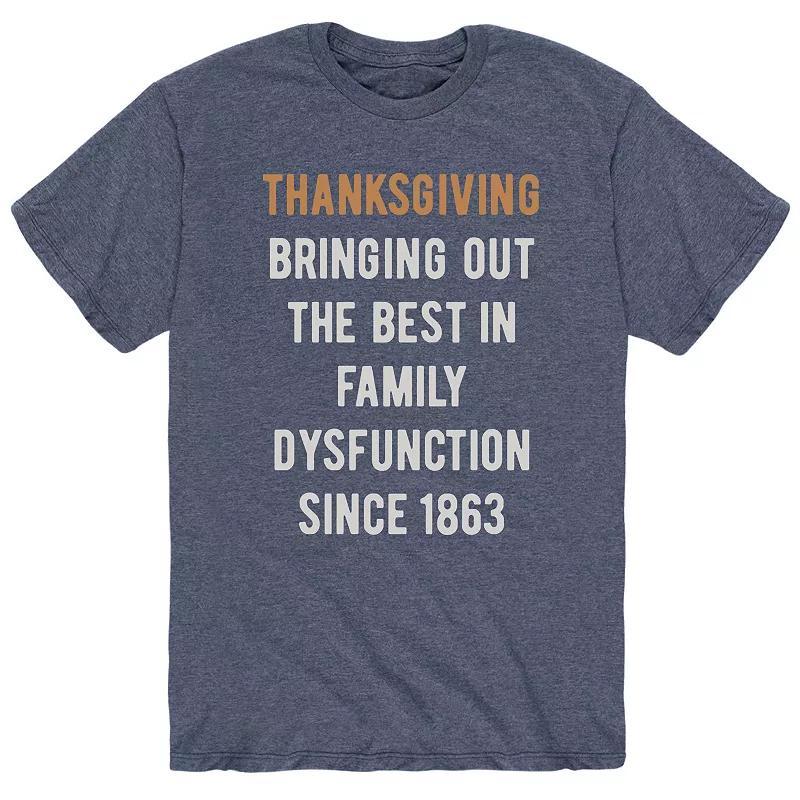 Men's Thanksgiving Dysfunction Tee, Size: Large, Blue Product Image