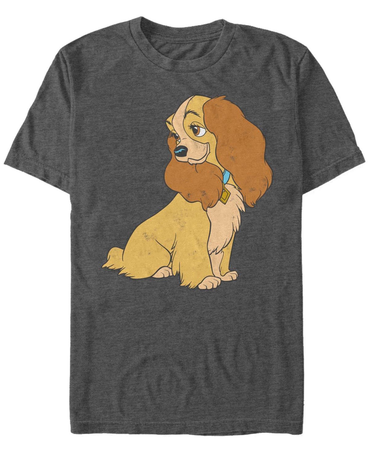 Disney's Lady And The Tramp Lady Simple Portrait Men's Tee, Size: XL, Grey Heather Product Image