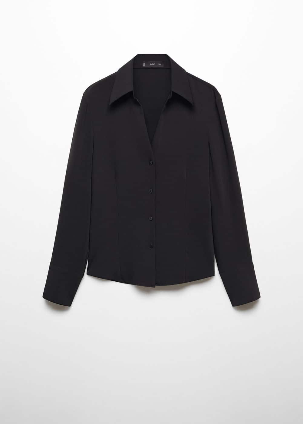 Mango Womens Seam Detail Flowy Shirt Product Image