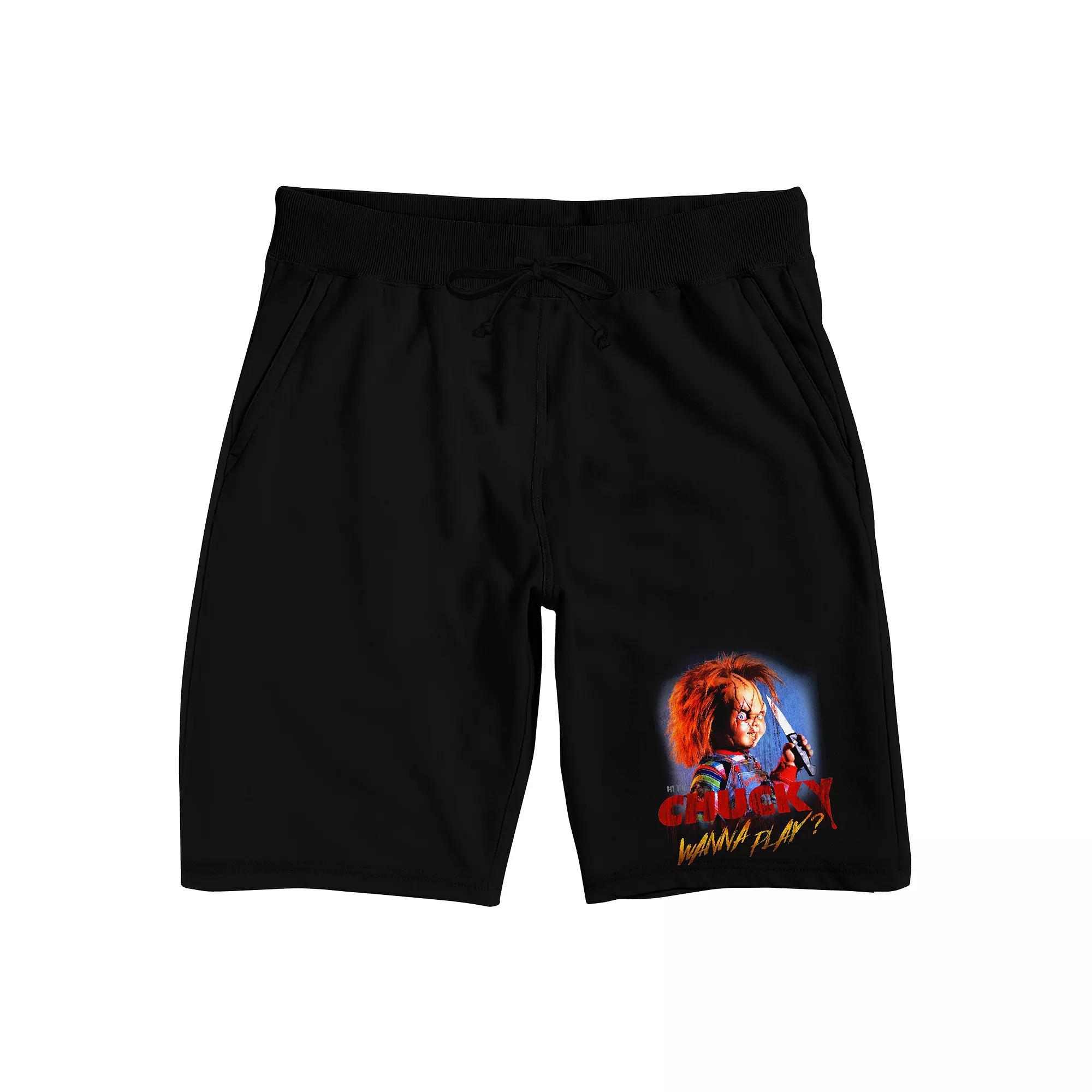Men's Chucky Wanna Play Pajama Shorts, Size: XXL, Black Product Image
