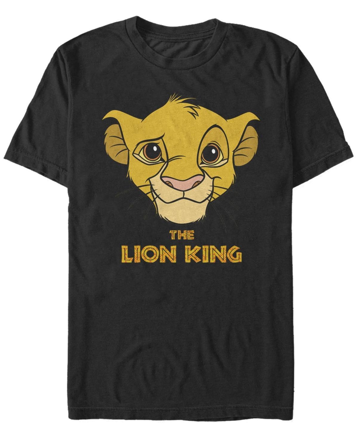 Men's Disney's The Lion King Simba Smile Face Tee, Size: Large, Black Product Image