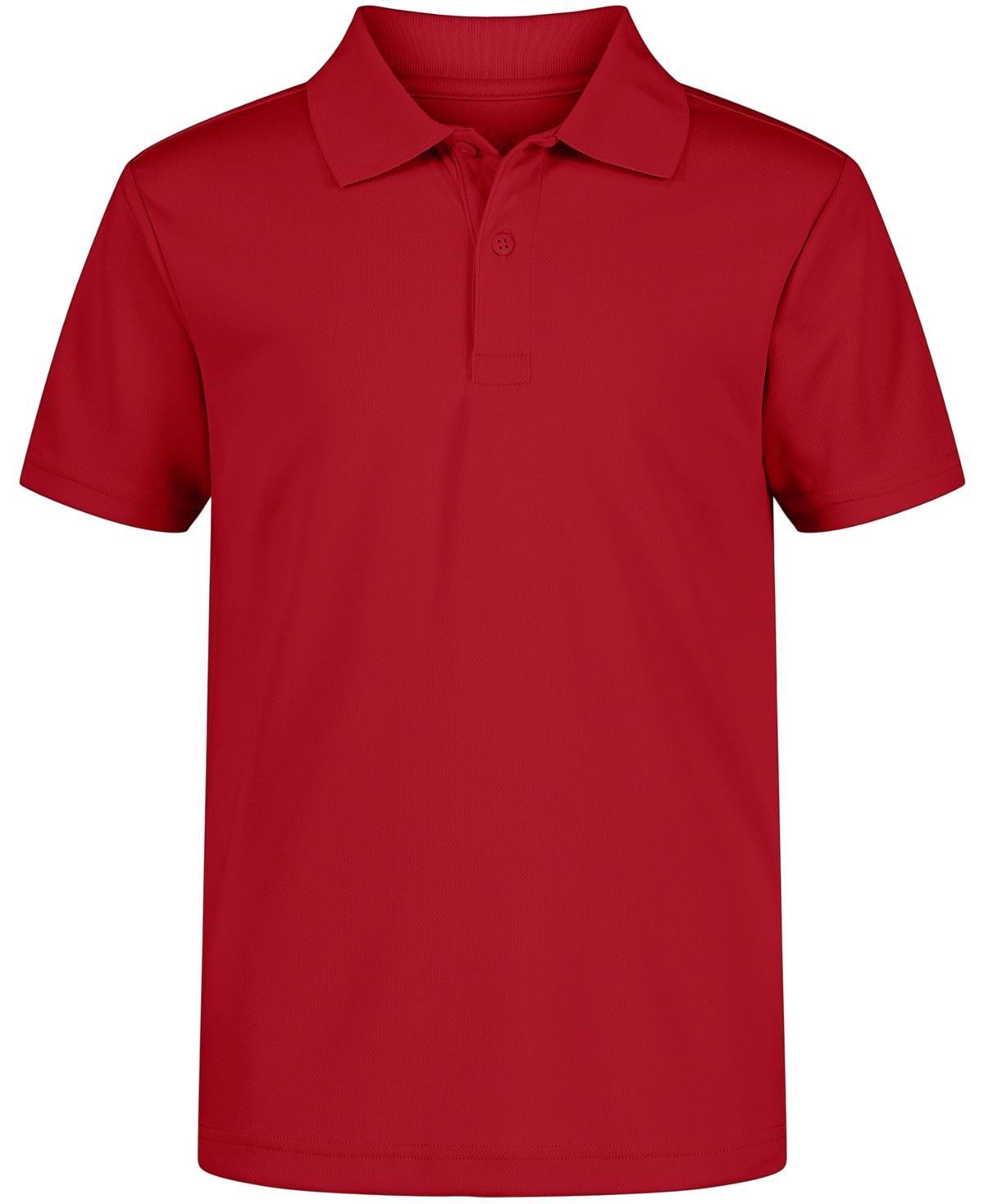 Boys Short-Sleeve Logo Embroidery Polo Shirt, Size S-XL Product Image