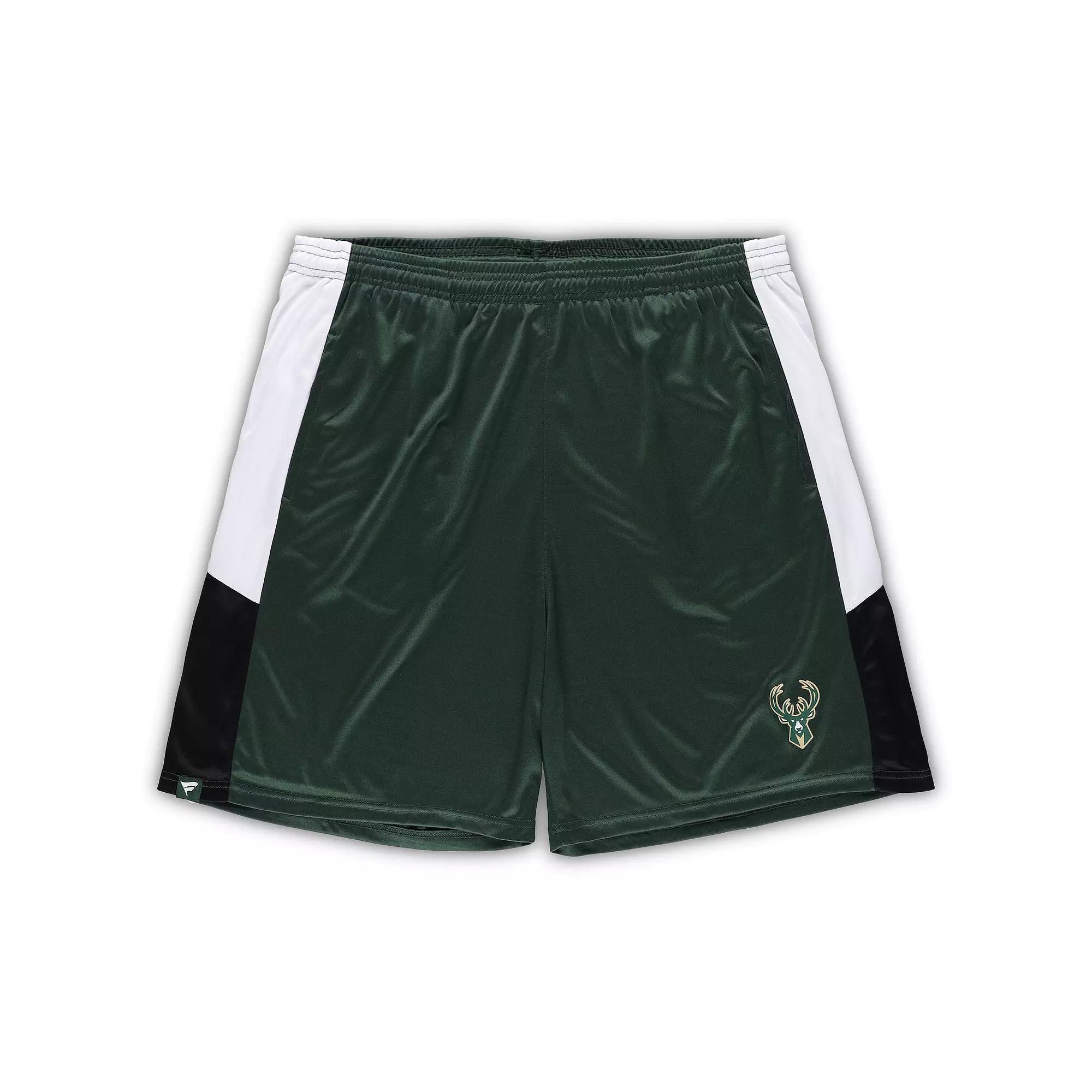 Men's Fanatics Branded Hunter Green Milwaukee Bucks Big & Tall Champion Rush Practice Shorts, Size: 4XLT, Team Product Image