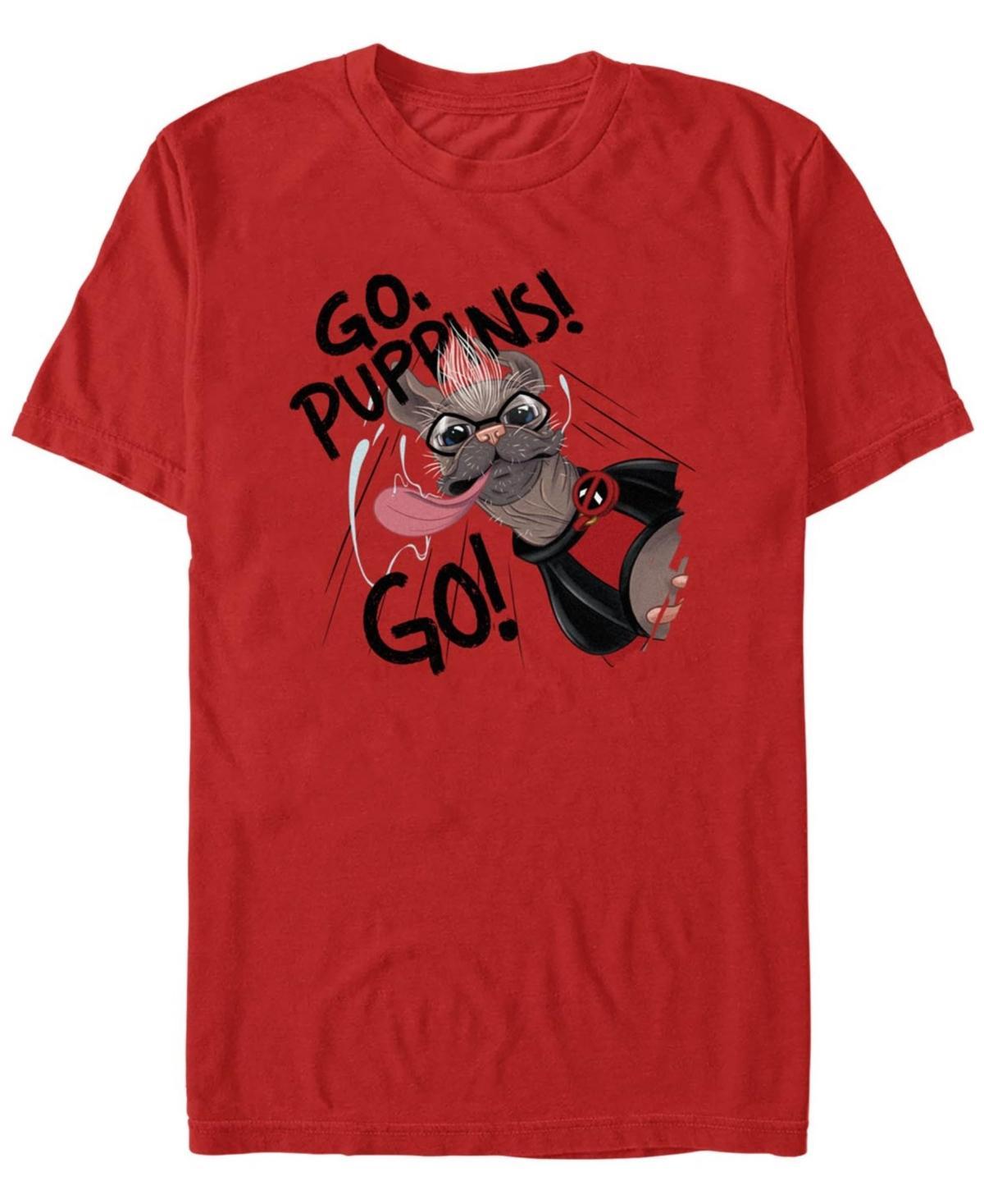 Men's Deadpool And Wolverine Dogpool Go Puppins Graphic Tee, Size: XXL, Red Product Image