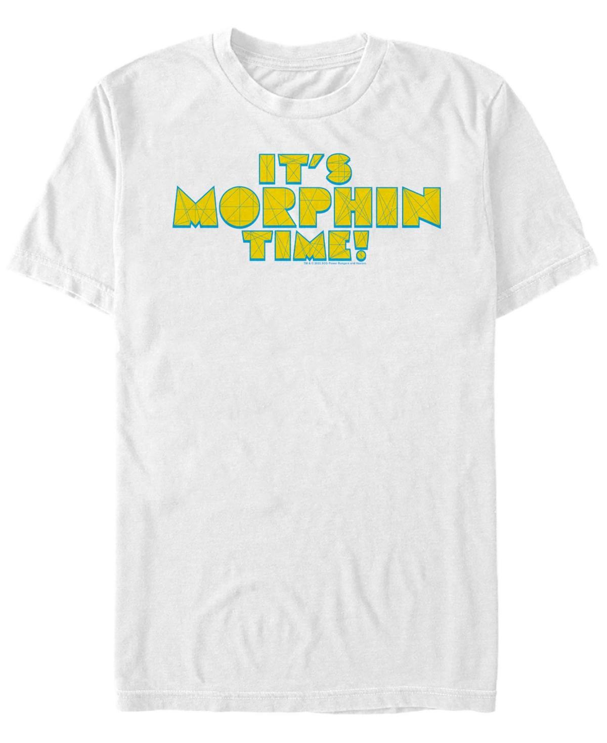 Men's Power Rangers It's Morphin Time Polygon Text Tee, Size: XL, White Product Image