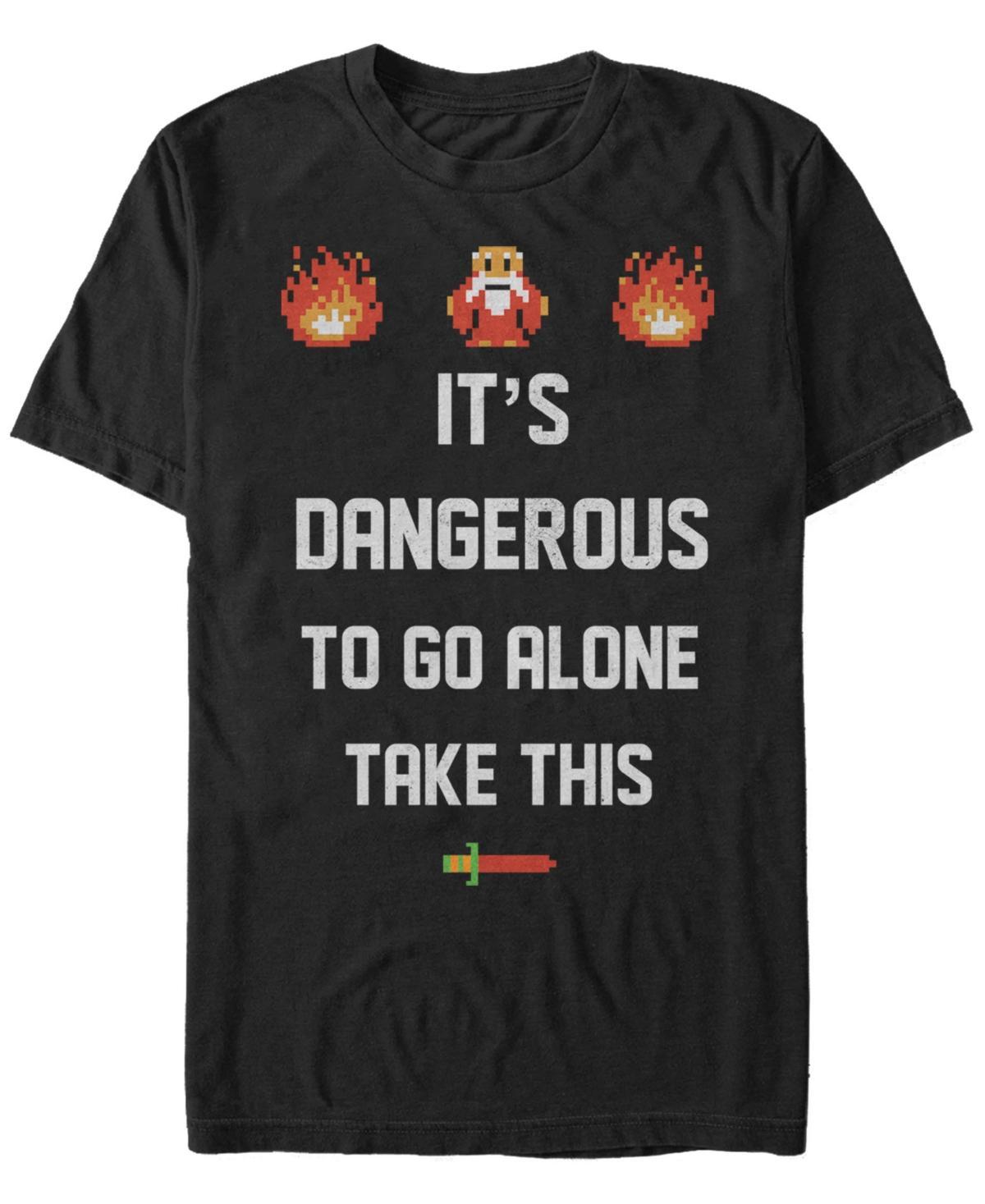 Men's Legend of Zelda 8 Bit It's Dangerous Take This Tee, Size: XL, Black Product Image