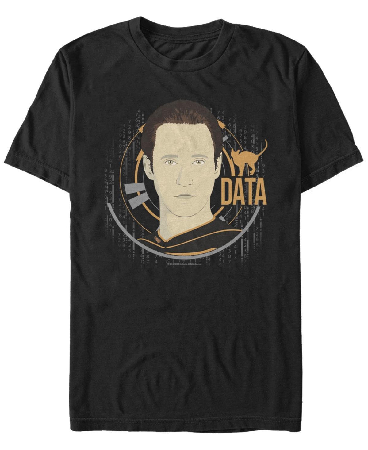 Mens StarTrek Data Head Shot Portrait Logo Tee Product Image