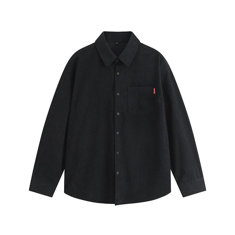 Corduroy Button-Up Shirt Jacket Product Image