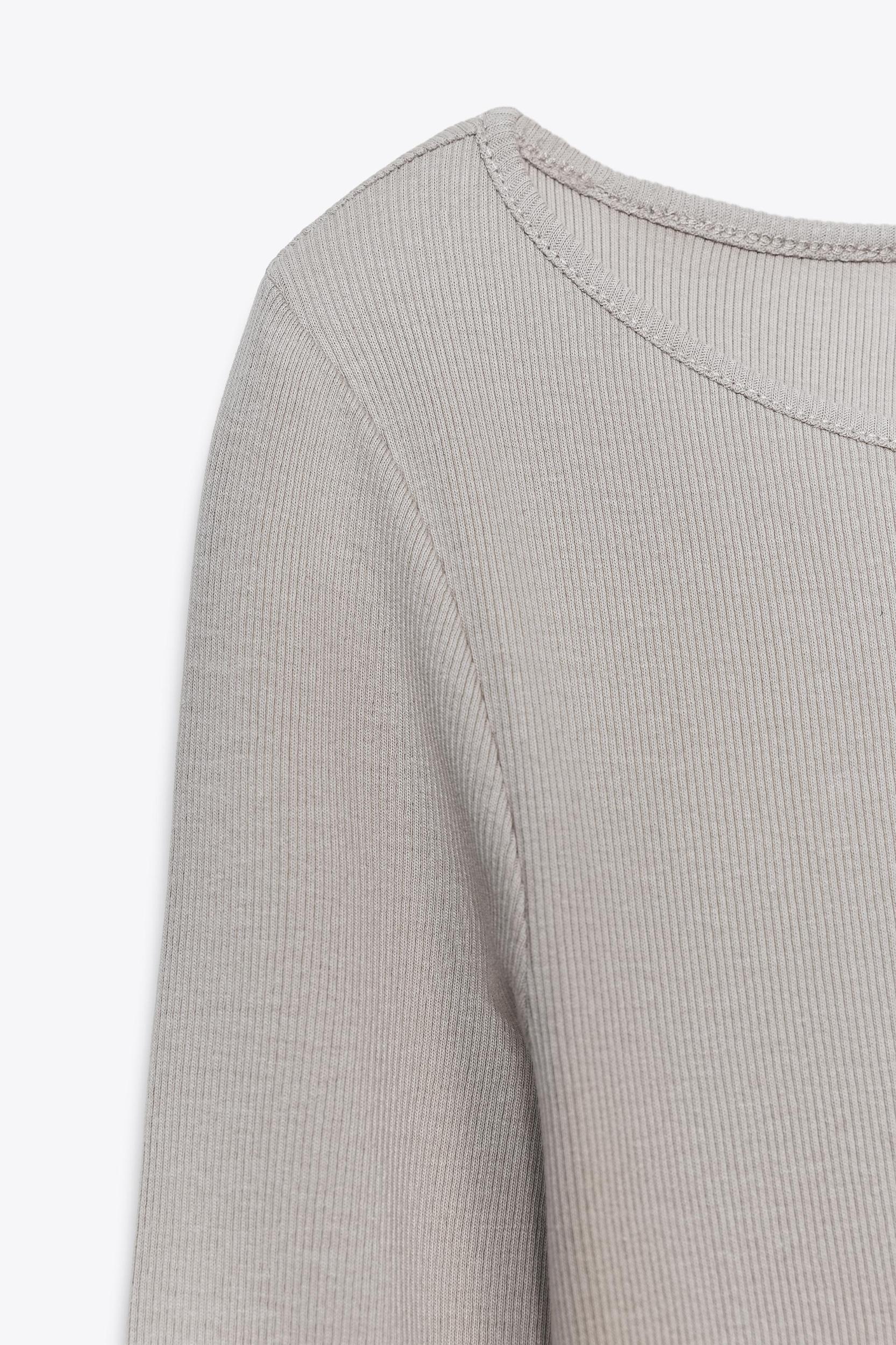 COTTON BOAT NECK T-SHIRT Product Image