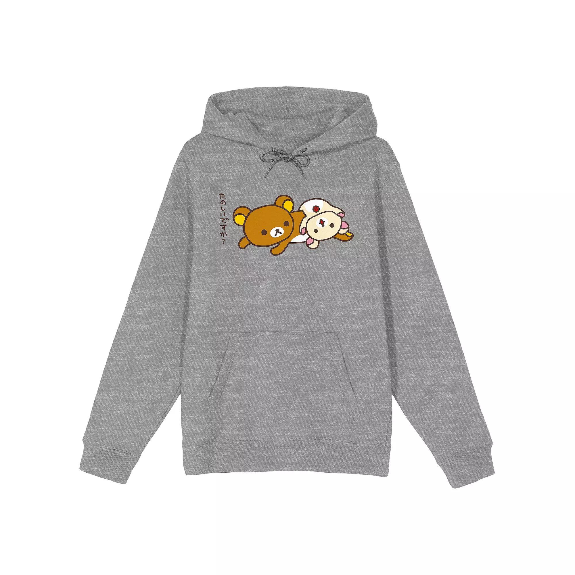 Juniors Rilakkuma Two Bears Lying Hoodie, Womens Product Image